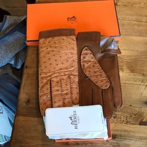 Men’s Brand new Hermes calfskin and ostrich